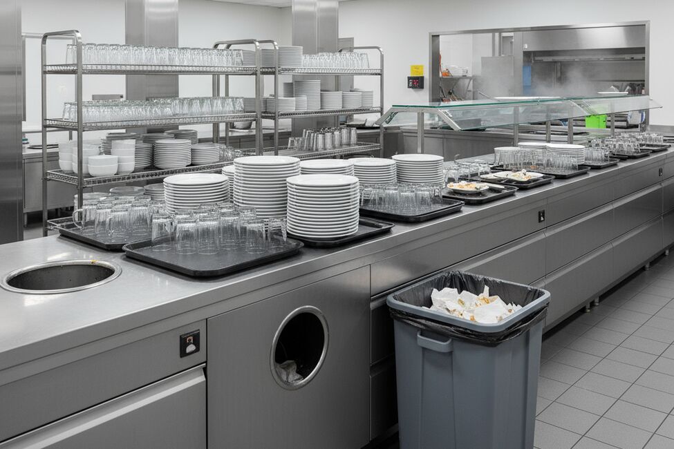 За кулисами чистоты столовой: как правильно спланировать потоки грязной и чистой посуды