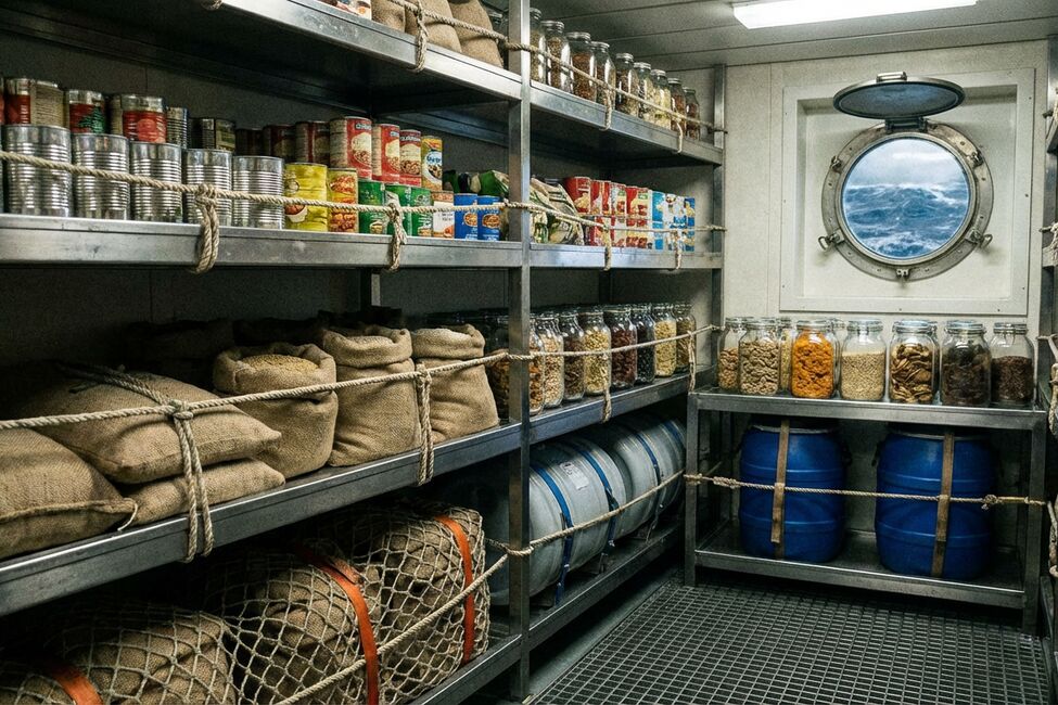 Провизия на три месяца: как правильно организовать хранение продуктов на камбузе